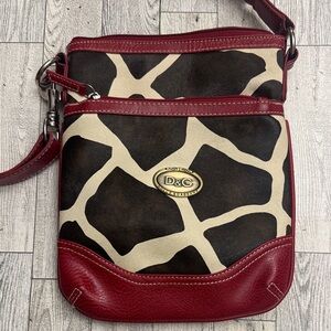 Vintage Dolce & Gabbana Leather Giraffe Pattern Crossbody Bag